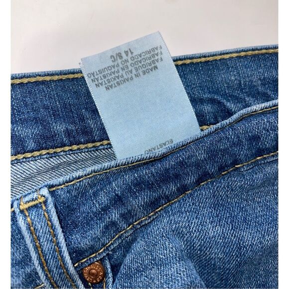 Levis 515‎ Jeans Womens 14 Short Blue Stretch Denim Boot Cut Button Flap Pockets - Picture 4 of 7